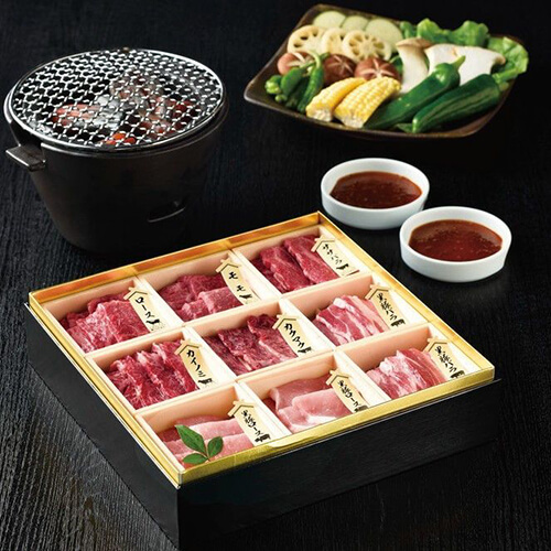 鹿児島県産　黒毛和牛・黒豚焼肉用詰合せ御膳　400g